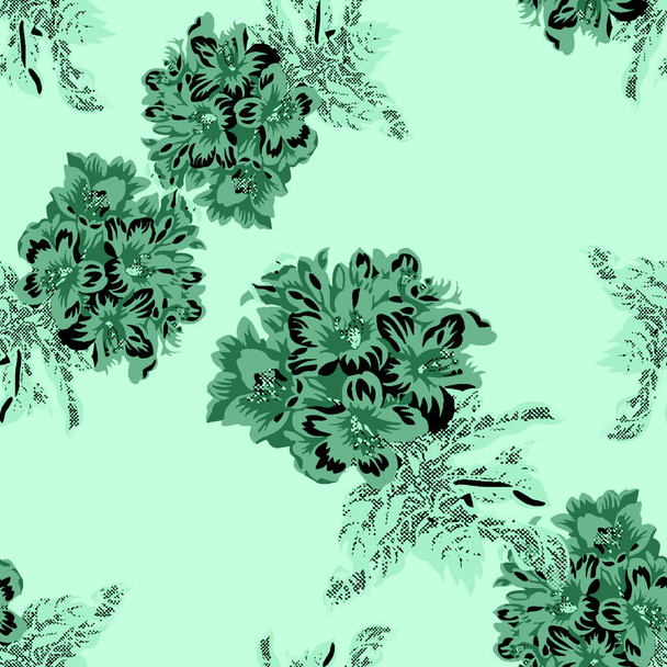 zökkenőmentes virág minta háttér. Gyönyörű varrat nélküli minta.allover design.zökkenőmentes vintage minta - Fotó, kép