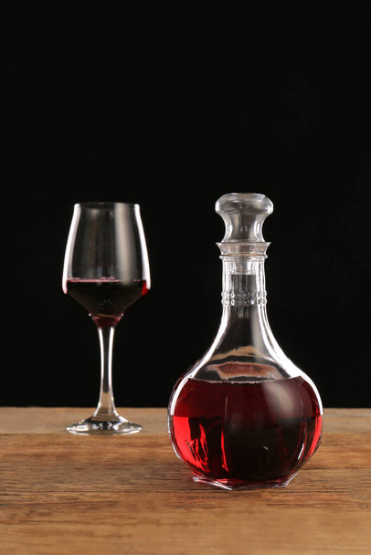 Glassware of tasty wine on table - Foto, immagini