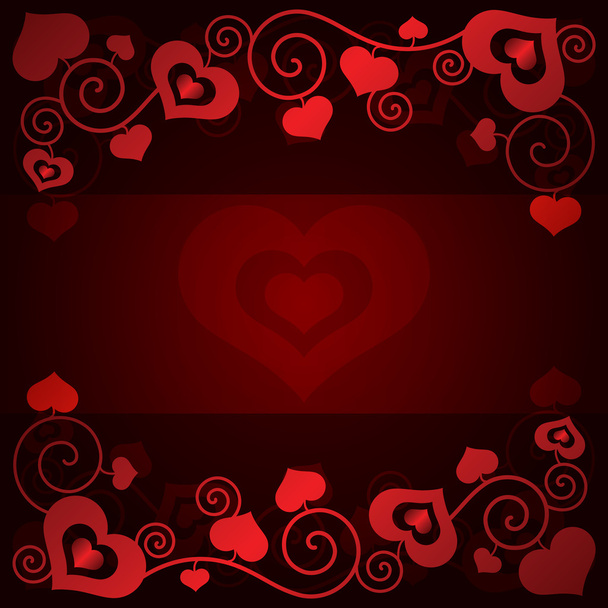 Valentine's day background with hearts - Vector, Image