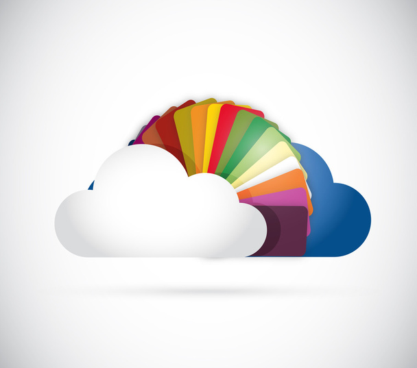 cloud and colors illustration design - Foto, afbeelding