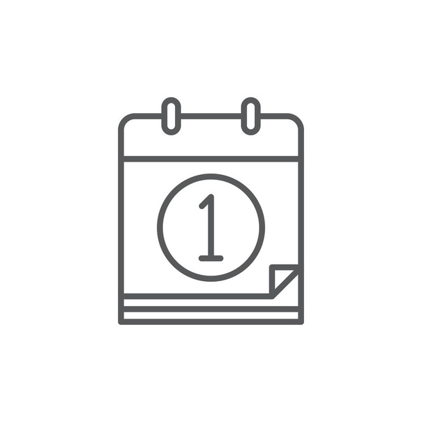 Fecha del calendario día un símbolo icono vectorial aislado sobre fondo blanco
 - Vector, imagen