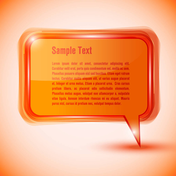EPS10 Orange Speech Bubble Vector Background - Vetor, Imagem