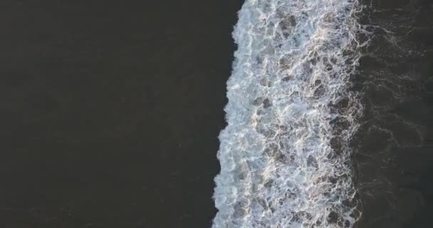 Aerial view of black sand beach - Záběry, video