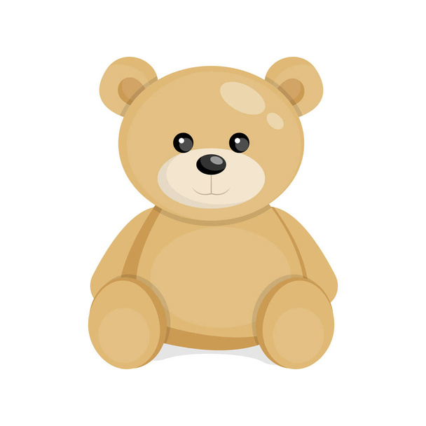 Soft teddy bear toy. Vector illustration. - Vector, Image