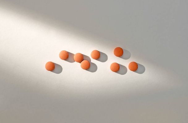 Pills as medical concept with sunlight backraund - Foto, Imagem
