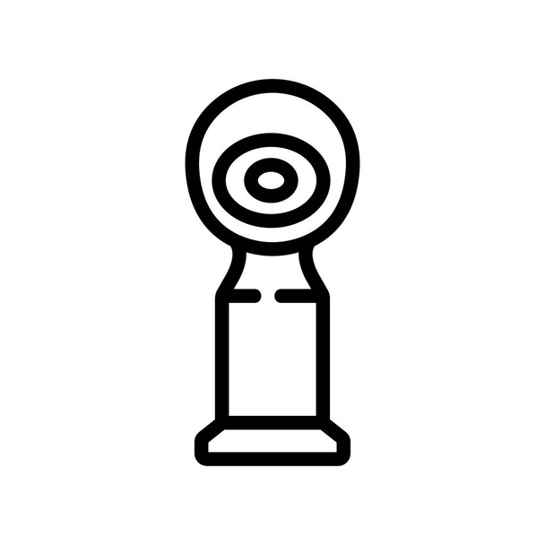 pompa del seno ventosa anteriore vista icona vettoriale. seno pompa ventosa anteriore vista segno. illustrazione simbolo contorno isolato - Vettoriali, immagini