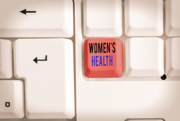 Textschild mit der Aufschrift Women S Health. Konzeptfoto Frauen s ist körperliche Gesundheit Folge der Vermeidung von Krankheit. - Foto, Bild