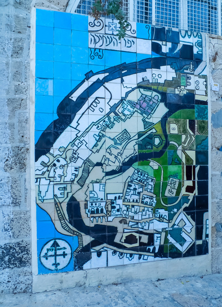 El mapa de la antigua Jaffa
 - Foto, Imagen