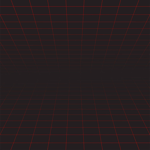 Abstract grid 3d lined background. Vector. - Vector, Image