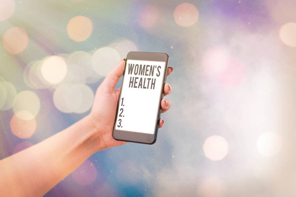 Szóírás szöveg Women S Health. A nők üzleti koncepciója a testi egészség következménye a betegségek elkerülése érdekében. - Fotó, kép