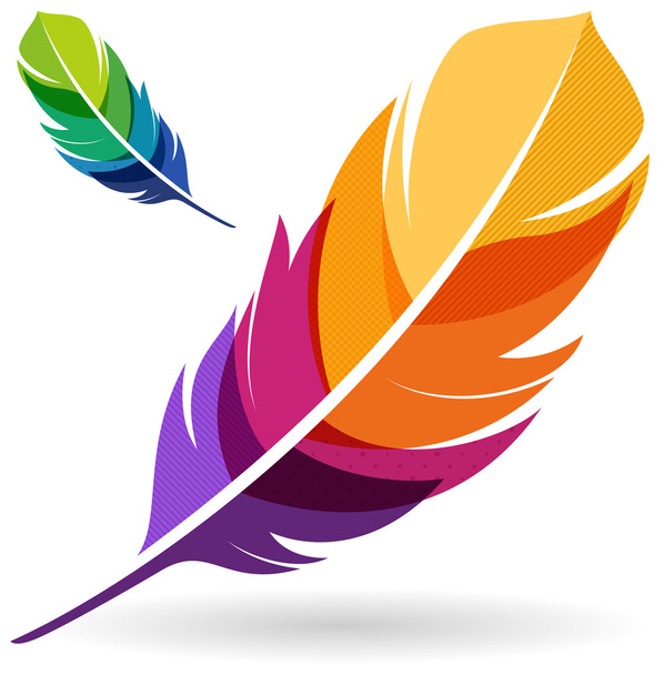 Colorful Feathers - Vector, Image