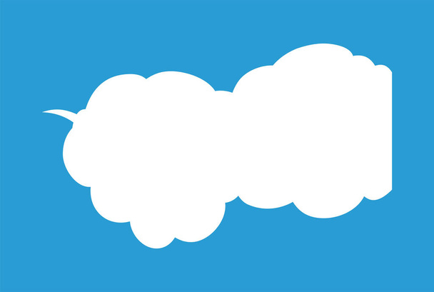 Esta é uma ilustração da bolha de fala bonito cartoon nuvem conectada lateralmente
  - Vetor, Imagem