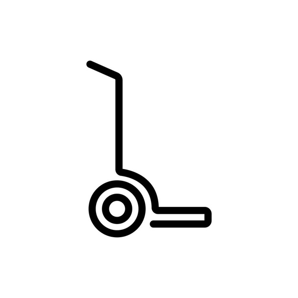 vettore icona carrelli a ruote monociclo. segno carrelli monociclo ruote. illustrazione simbolo contorno isolato - Vettoriali, immagini