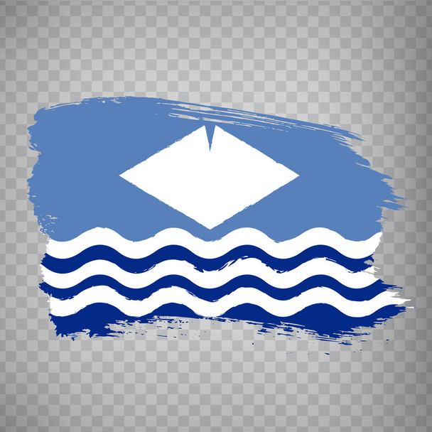 Flagge Isle Of Wight aus Pinselstrichen. Flagge Isle Of Wight auf transparentem Hintergrund für Ihr Websitedesign, App, UI. Großbritannien. Europa. Aktienvektor. EPS10. - Vektor, Bild