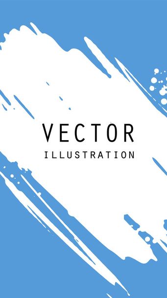 Abstract ink brush banners with grunge effect. Japanese style. Vector illustration - Vettoriali, immagini