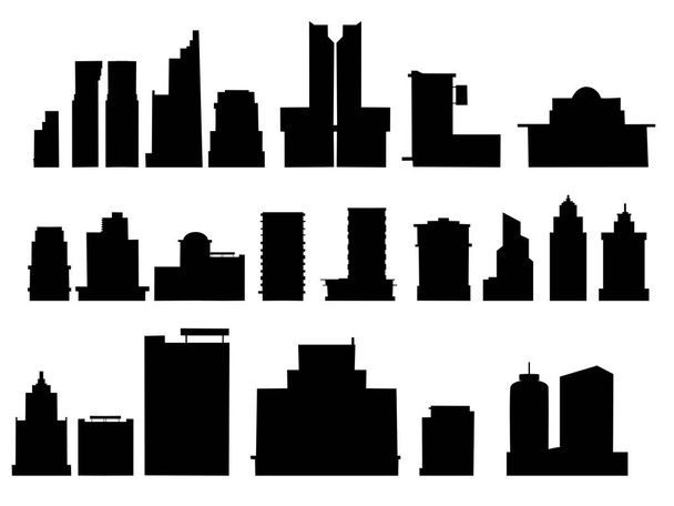Silhouette du building.city icône moderne sur fond transparent eps
 - Vecteur, image