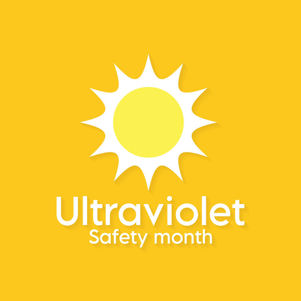 Vektorová ilustrace na téma Ultrafialový bezpečnostní měsíc pozorovaný každý rok v červenci. - Vektor, obrázek