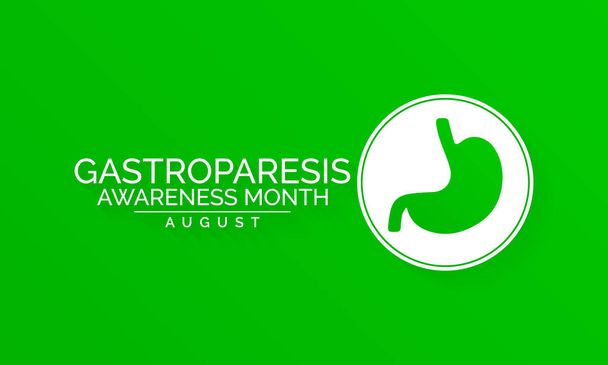 Ilustración vectorial sobre el tema del mes de concienciación de la Gastroparesia observado cada año durante agosto
. - Vector, imagen
