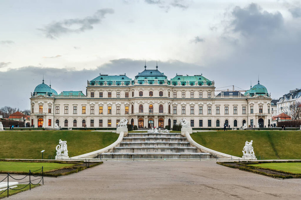Upper Belvedere Palace was built in 1723, and is one of the most beautiful baroque palaces in Europe,Vienna, Austria - Photo, Image