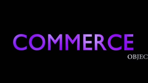 Commerce or commercial dealing concept wordcloud. Trading and transactions of goods and services - video animation - Footage, Video