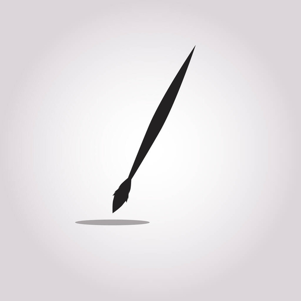 Icono de pincel en estilo plano de moda aislado sobre fondo gris. Símbolo de pintura para el diseño de su sitio web, logotipo, aplicación, UI. Ilustración vectorial
. - Vector, Imagen