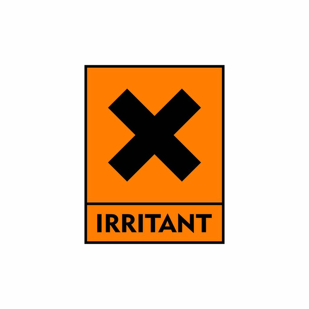 Irritant hazard sign or symbol vector design isolated on white background - Vector, Image