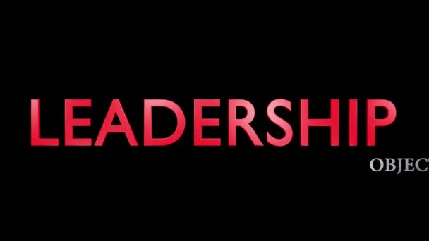 Leadership concept abstract wordcloud significa autorità. Perdita o capo responsabile del business - animazione video - Filmati, video