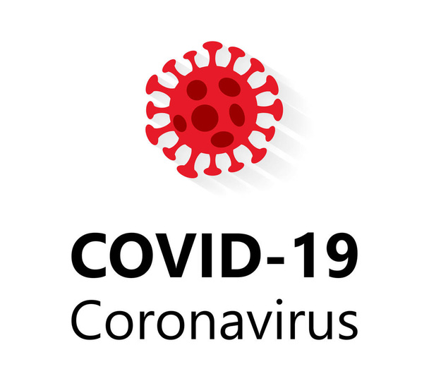 Beyaz zemin üzerinde COVID-19 Wuhan Coronavirus (2019-nCoV) salgını. Corona Virüs Hastalığı 2019 Salgın Koruma Konsepti - Vektör, Görsel