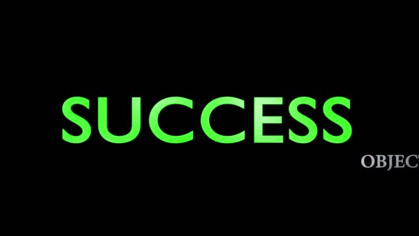 έννοια επιτυχία wordcloud σημαίνει θετικό αποτέλεσμα ή επίτευξη. Επιτυχία στις επιχειρήσεις για ευνοϊκή έκβαση - video animation - Πλάνα, βίντεο