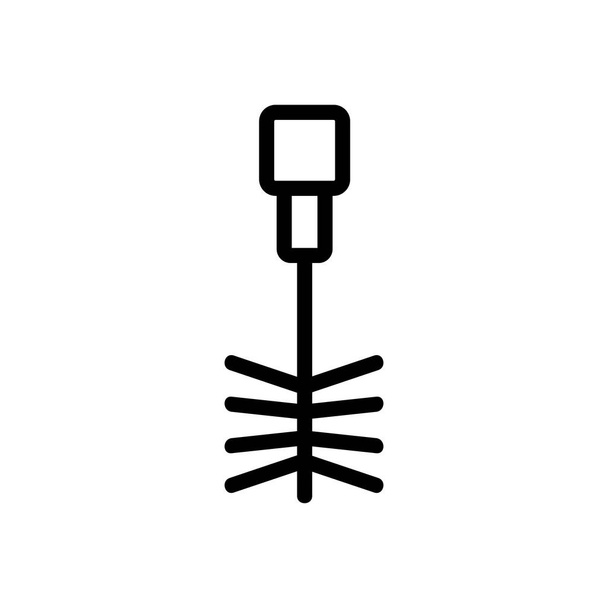 whipping hand whisk icon vector outline illustration - Vector, Image