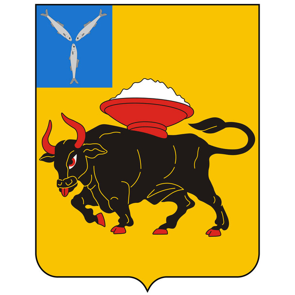 Engels címere egy város Saratov Oblasztban, Oroszországban. Vektorillusztráció - Vektor, kép