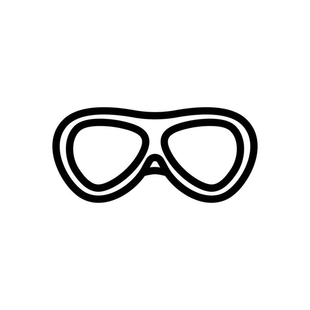 ovális úszószemüveg ikon vektor. ovális úszószemüveg tábla. izolált kontúr szimbólum illusztráció - Vektor, kép