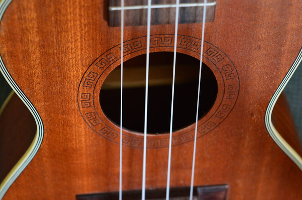 acoustic guitar close up - ukelele - Photo, Image
