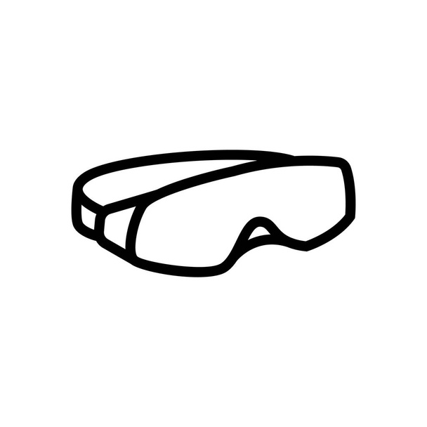 προστατευτική μάσκα για διάνυσμα εικονιδίου κολύμβησης. προστατευτική μάσκα για πινακίδα κολύμβησης. απομονωμένη απεικόνιση συμβόλων περιγράμματος - Διάνυσμα, εικόνα
