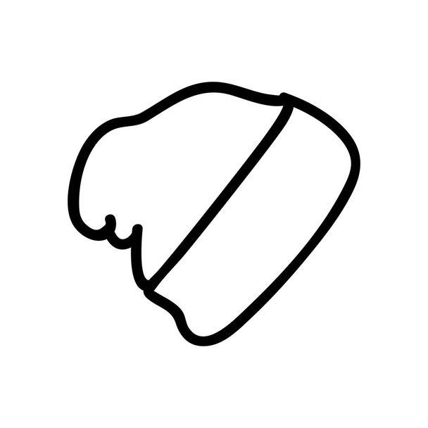 Klapa ikon vektörlü çorap şeklinde şapka. Yaka işaretli çorap şeklinde şapka. izole edilmiş sınır sembolü çizimi - Vektör, Görsel