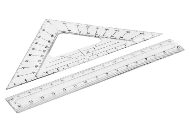Set of plastic transparent rulers - Photo, Image