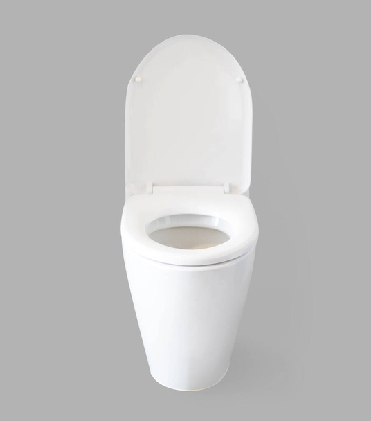 Closeup cuvette de toilette isolé sur fond gris
 - Photo, image