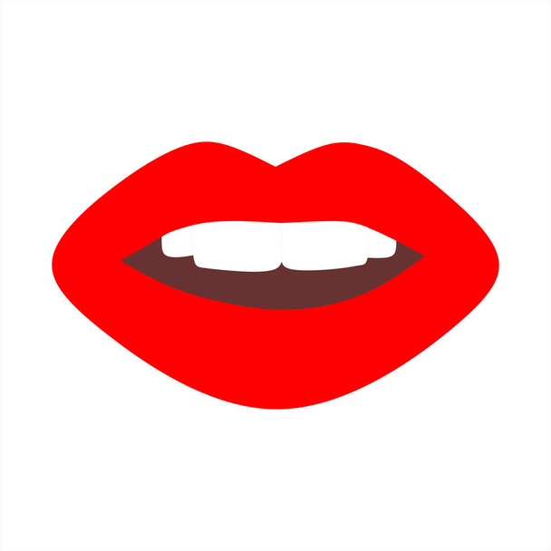 Premium Vector  Mon amour red lips french language it's mean my love  vector illustration on white background
