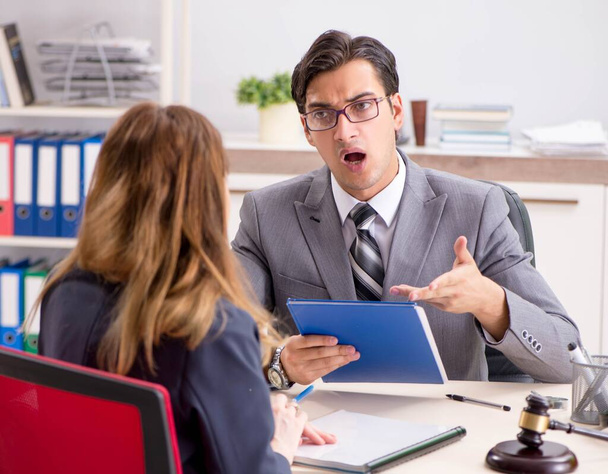 Lawyer talking to client in office - Photo, Image