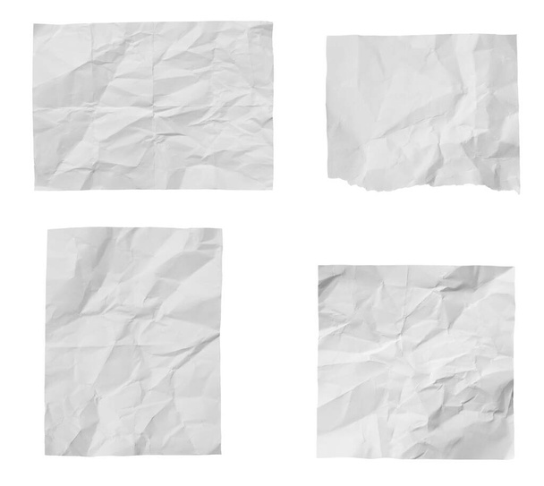colección de varios pedazos rasgados de papel sobre fondo blanco. cada uno se dispara por separado
 - Foto, Imagen