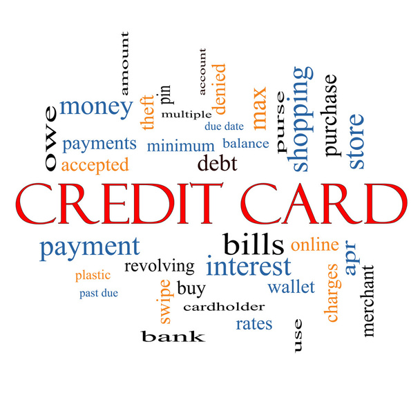 Credit Card Word Cloud Concept - Photo, Image