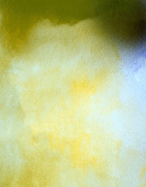 Fundo aquarela de flores amarelo-pretas, efeito neblina. O gradiente é amarelo claro e cinza escuro. Tons profundos de ilustração
. - Foto, Imagem