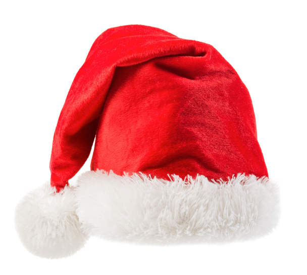 Santa Claus red hat isolated on white background - Φωτογραφία, εικόνα
