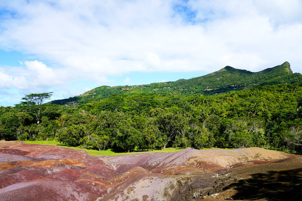 Panoramic view of the seven colour hill in a sunny day - Photo, Image