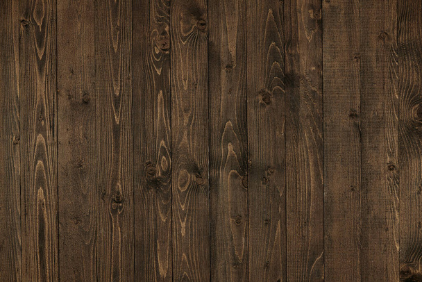 natural dark wood plank backdrop, boards as an abstract background with empty space as a template, wood structure - Photo, Image