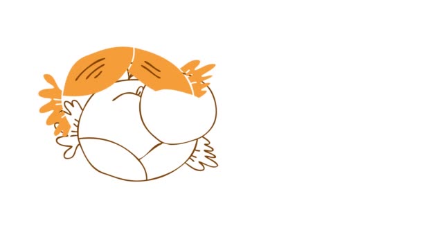 Smooth Speed Rampping Animation of Delighted Young Girl with Dimples on Her Cheeks and Childish Hairstyle Τρώγοντας Ένα Ροζ Στρογγυλεμένο Γλειφιτζούρι Μεγαλύτερο Από Το Μικρό Σώμα Της Αγοράστηκε Στο Αγαπημένο Κατάστημα Γλυκών - Πλάνα, βίντεο