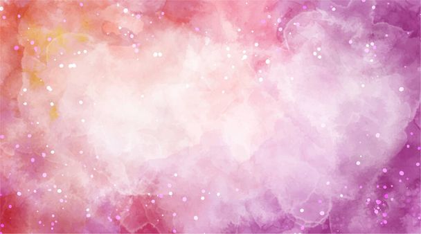 Schöne Tapete HD Splash Aquarell mehrfarbig blau rosa, Pastellfarbe, abstrakte Textur Hintergrund. Für Google Folien / Schriftzug Hintergrund. Regenbogenfarbe, Himmel, Pinselstriche waschen, Galaxy-Stil. - Vektor, Bild