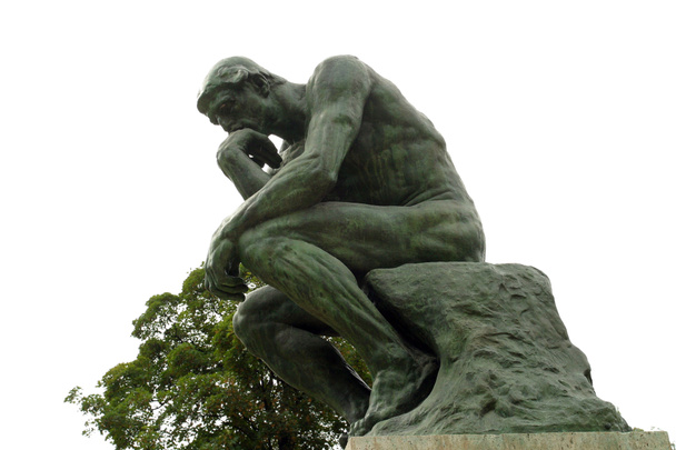 Rodin s la statua del pensatore - Zdjęcie, obraz