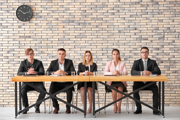 Group of people waiting for job interview at table - Photo, Image