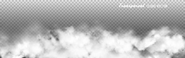 Průhledné panorama mraků. Vektorová ilustrace - Vektor, obrázek